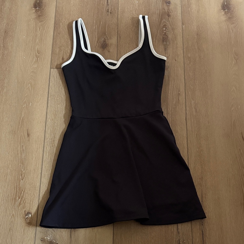 Reformation Black and White Trim Active Dress